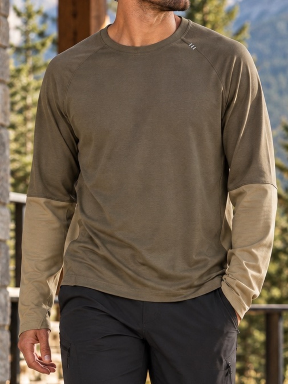 Lululemon Escape and Explore LS Men’s Large Green Wilderness Long Sleeve